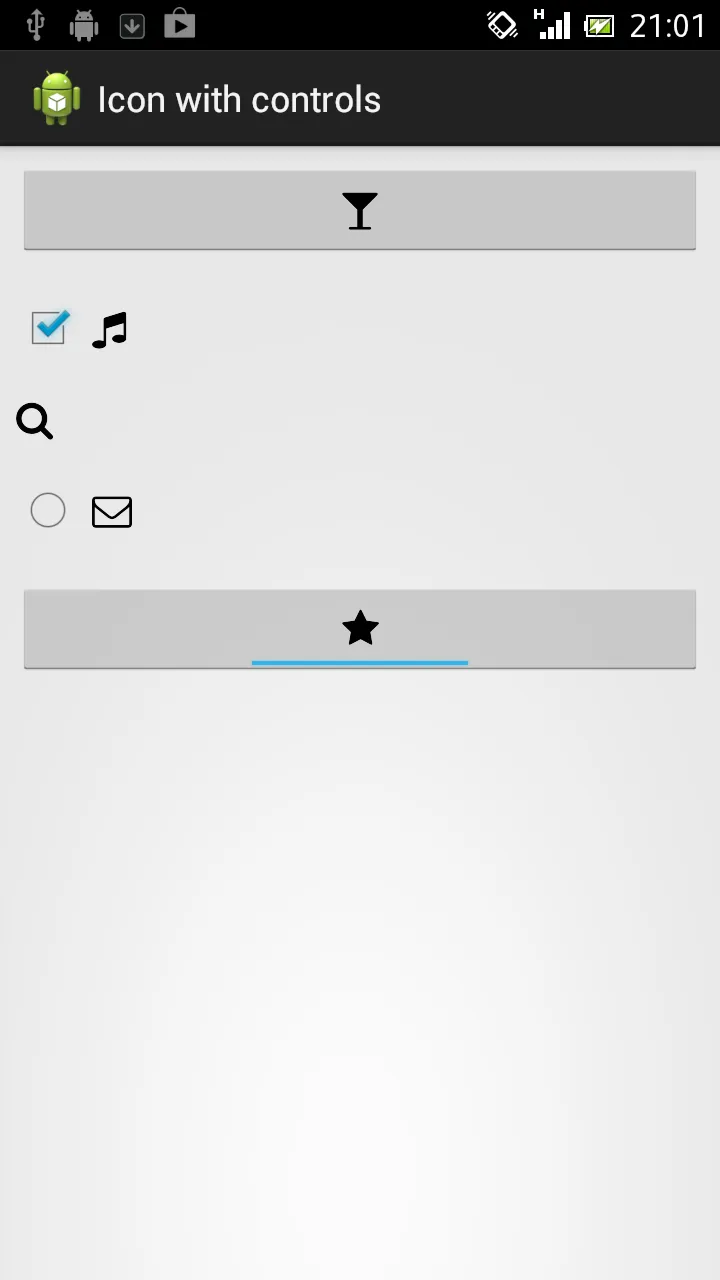 アイコンと各種コントロール