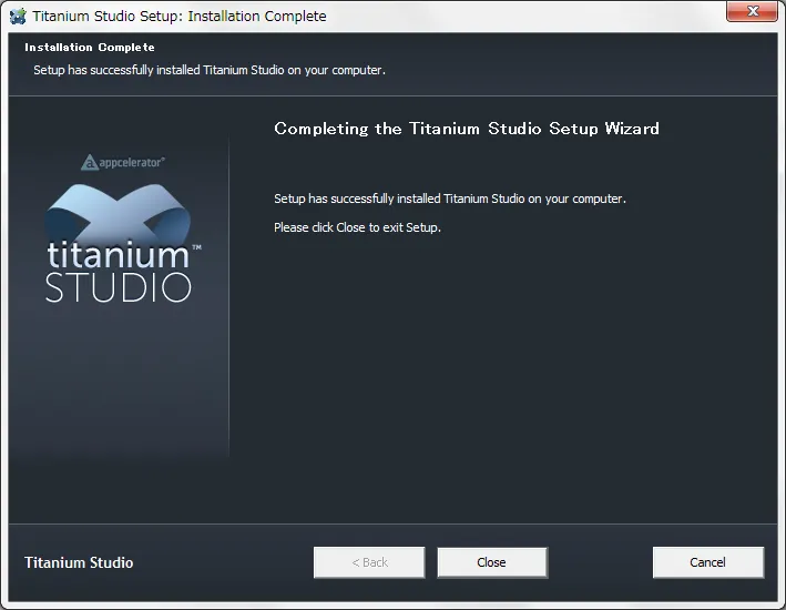 インストール完了