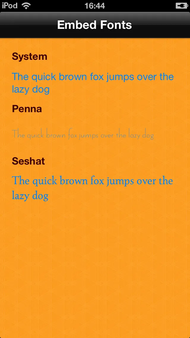 サンプル プログラムのスクリーンショット