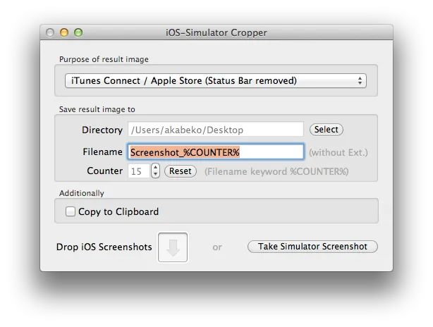 iOS-Simulator Cropper