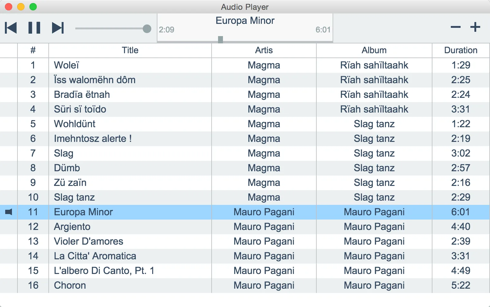 音楽プレーヤー